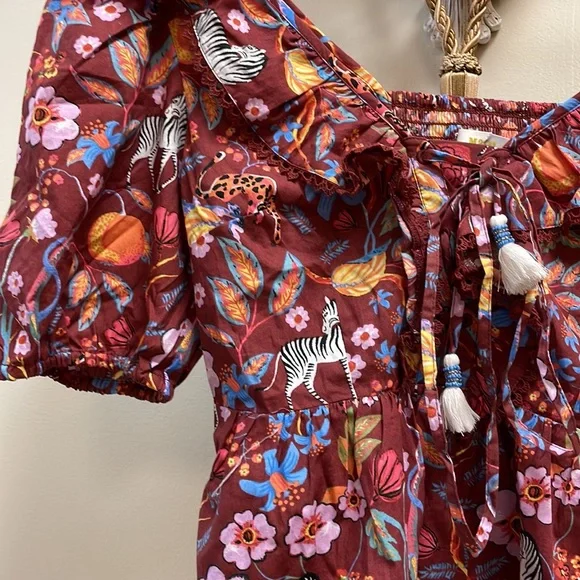 New Women’s Maeve Ruffled Tie-Front Blouse By Anthropologie!!🔥🔥🔥 - Picture 6 of 12